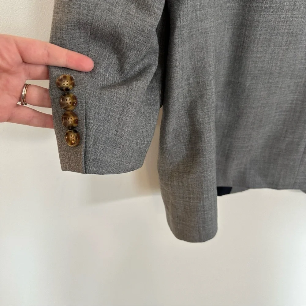 J.Crew Men’s Size 46R Gray Wool Thompson Modern Suit Blazer Sport Coat Jacket